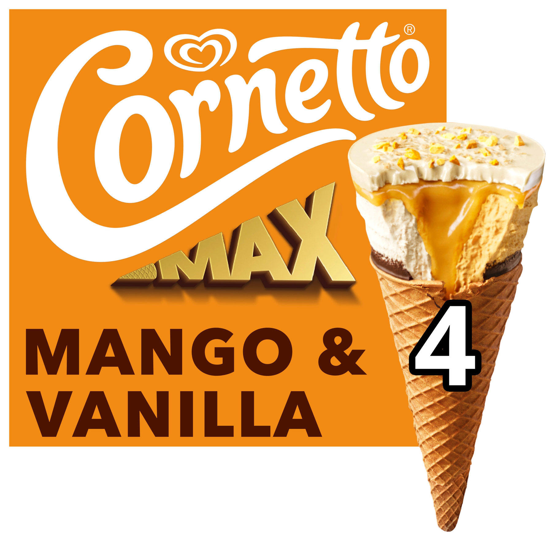 Langnese Cornetto Max Mango & Vanilla 4x90ml