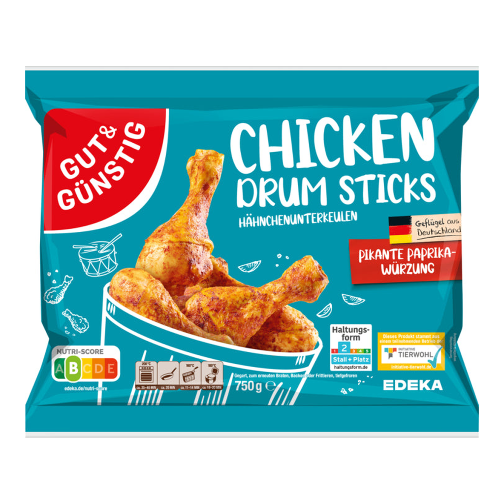 GUT&GÜNSTIG Chicken Drumsticks Paprika 750g VLOG QS ITW