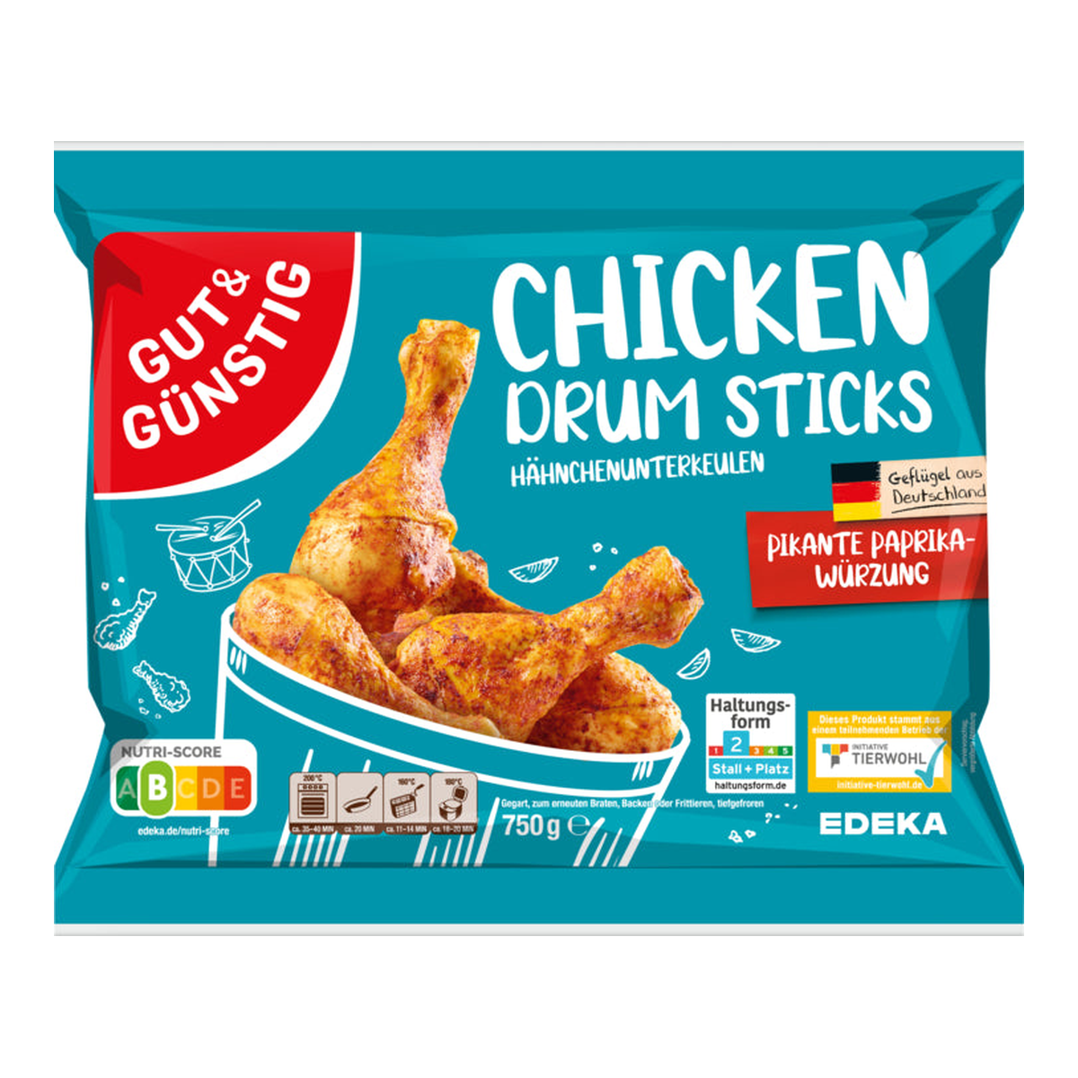 GUT&GÜNSTIG Chicken Drumsticks Paprika 750g VLOG QS ITW