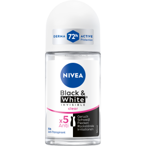 Nivea Black & White Invisible Clear Anti-Transpirant Roll-on 50ml