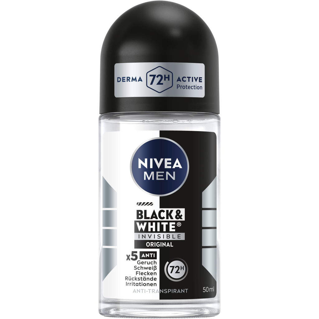 Nivea Men Black & White Invisible Original Anti-Transpirant Roll-On 50ml
