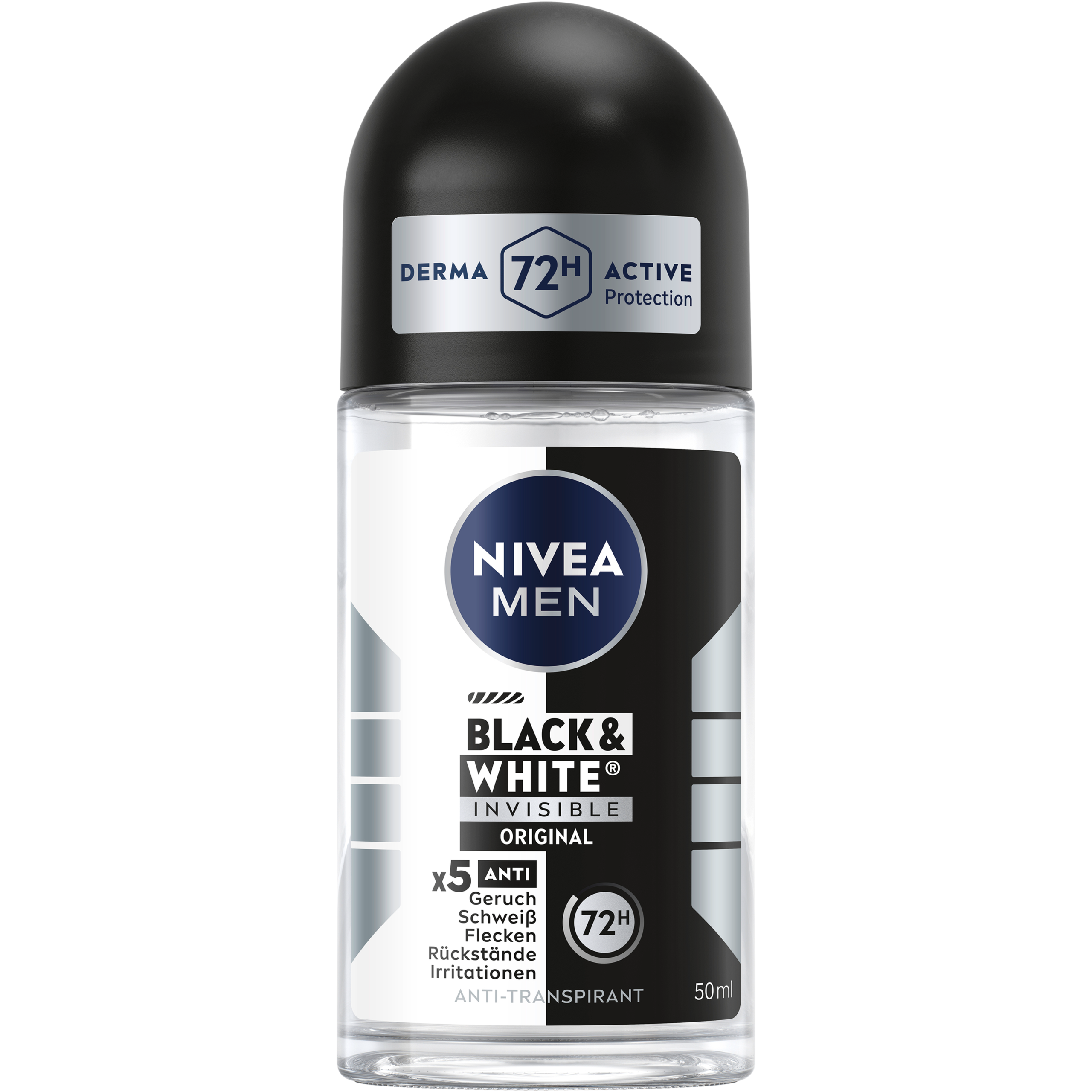 Nivea Men Black & White Invisible Original Anti-Transpirant Roll-On 50ml