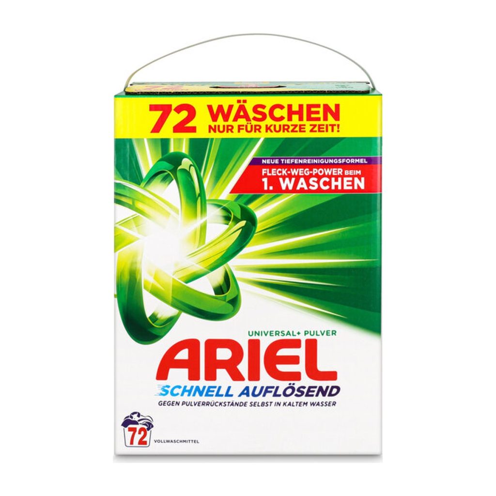 Ariel Vollwaschmittel Pulver Regulär 72WL 3,96kg