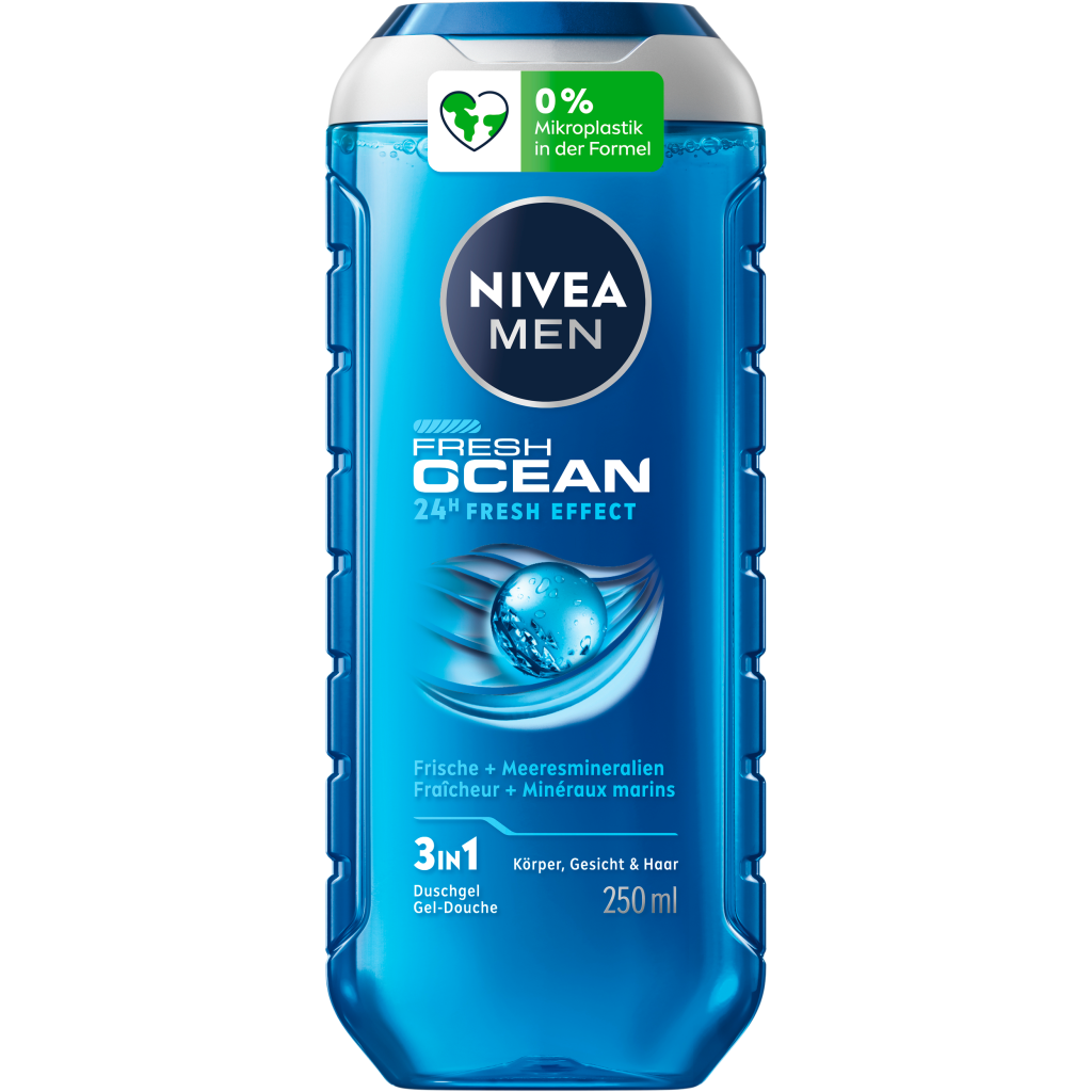 Nivea Men 3in1 Duschgel Fresh Ocean 24H Fresh Effect 250ml