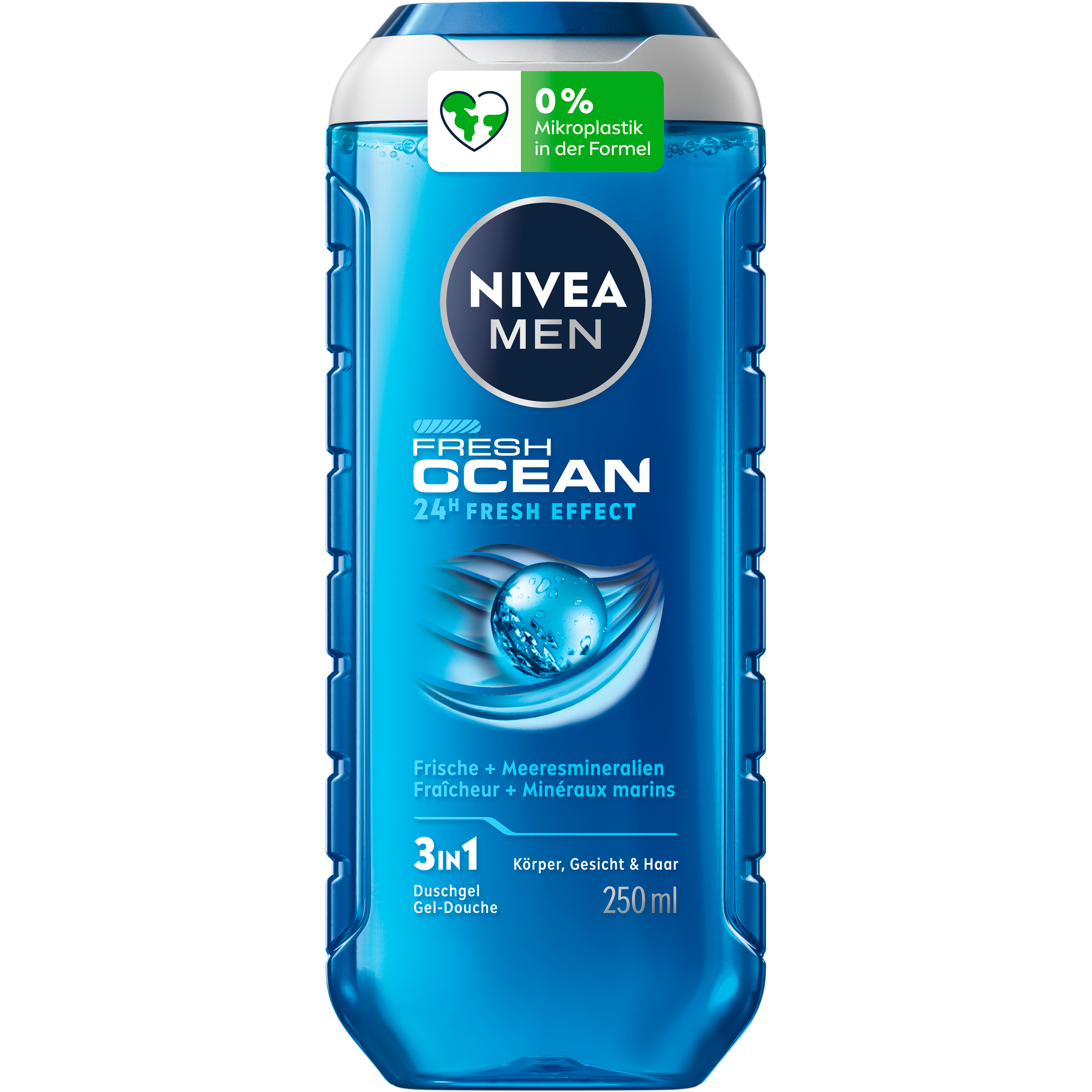 Nivea Men 3in1 Duschgel Fresh Ocean 24H Fresh Effect 250ml