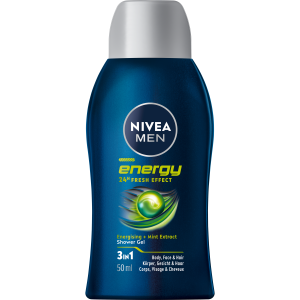 Nivea Men Energy Shower Gel Energising + Mint Extract 3in1 50ml