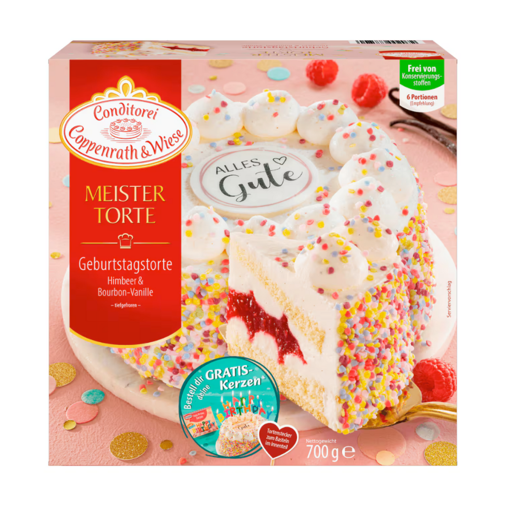 Coppenrath & Wiese Meistertorte Geburtstagstorte Himbeer&Bourbon-Vanille 700g