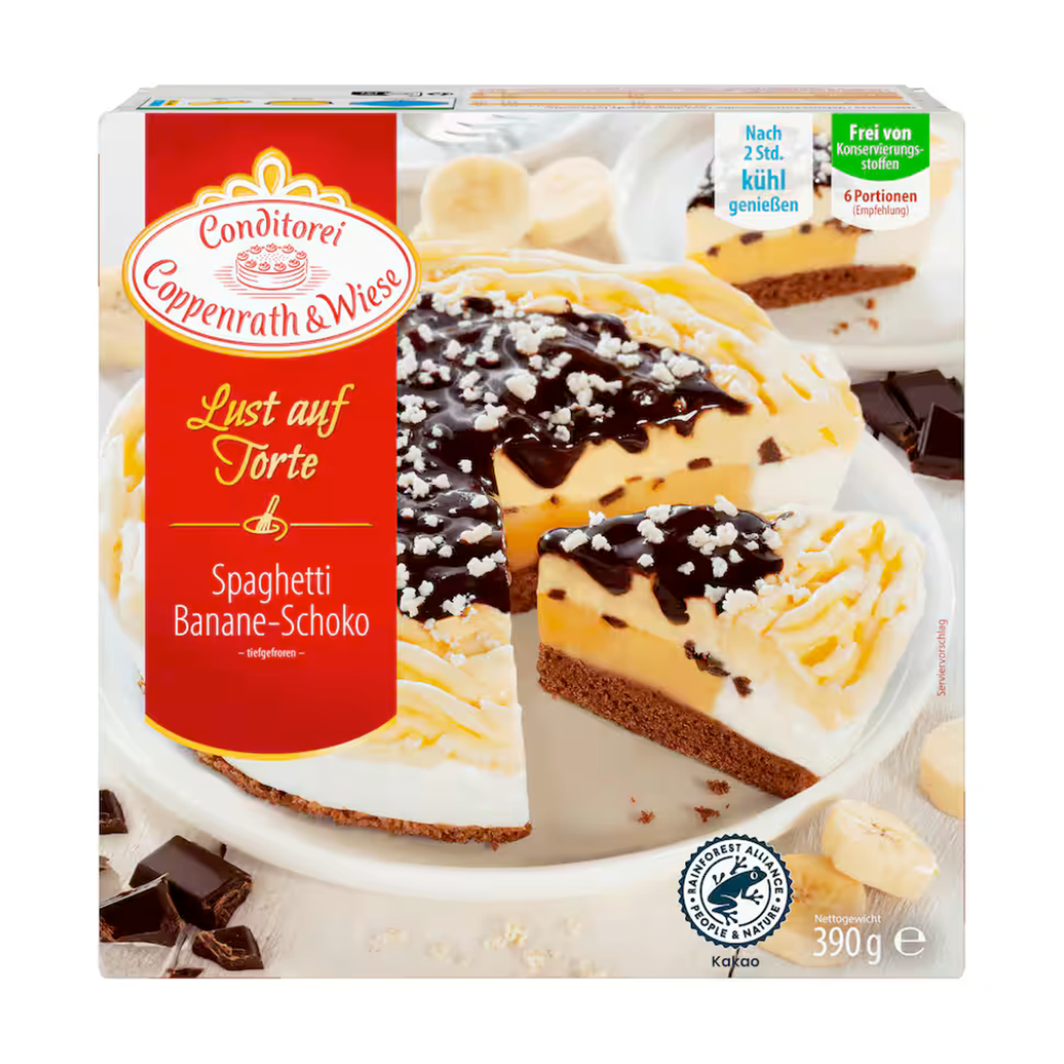 Coppenrath&Wiese Lust auf Torte Spaghetti-Banane-Schoko-Torte 390g