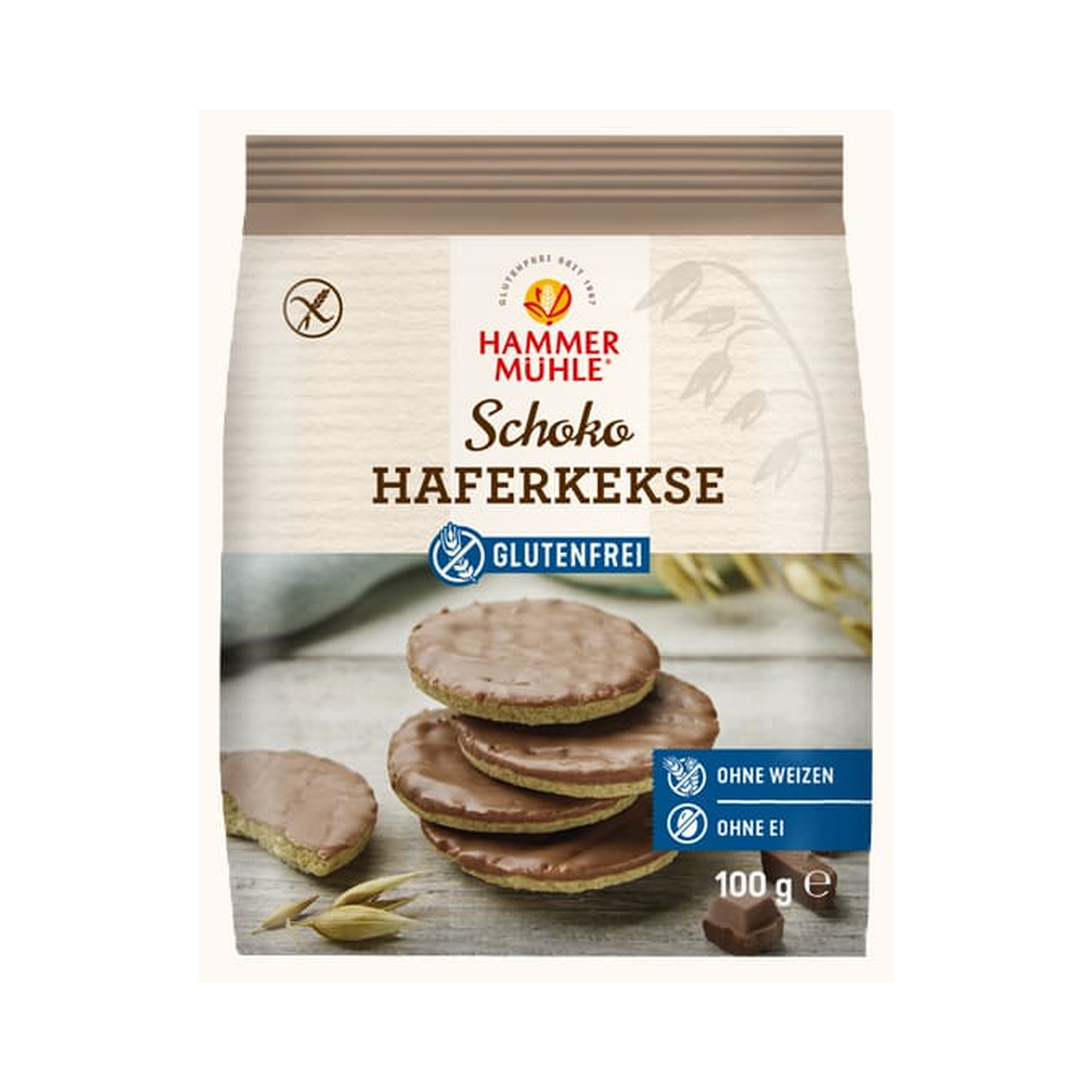 Hammermühle Schoko Haferkekse glutenfrei 100g