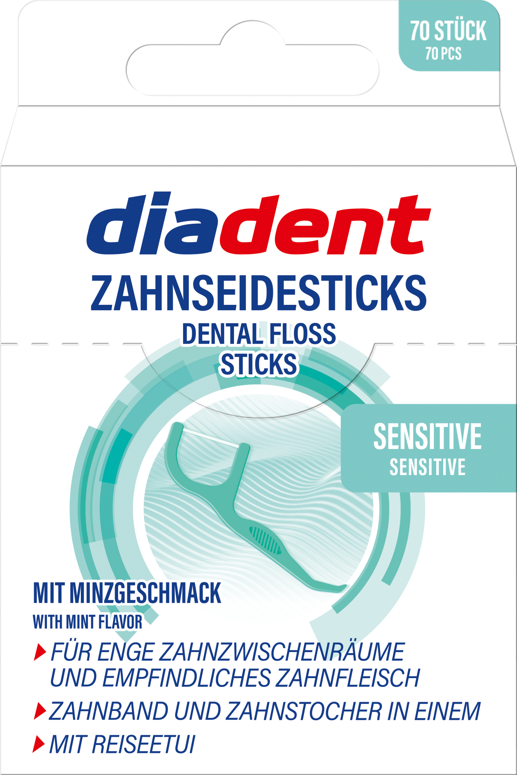 Diadent Zahnseide Sticks sensitiv 70ST