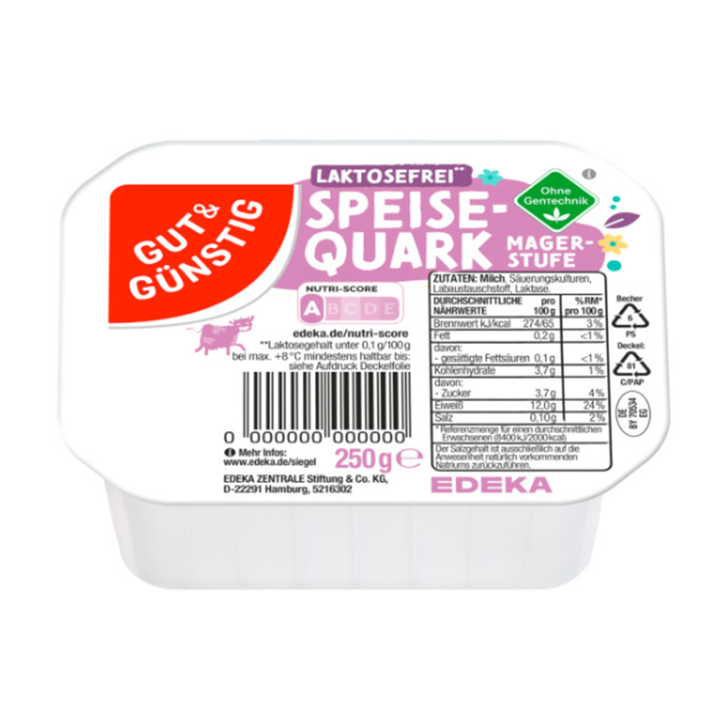 GUT&GÜNSTIG Magerquark laktosefrei 250g VLOG