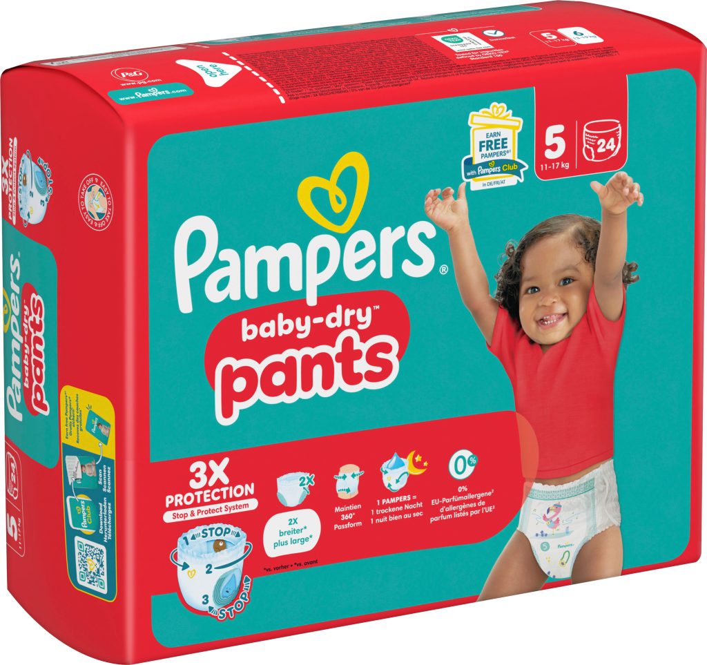 Pampers Baby Dry Pants Windeln Gr.5 Junior 11-17kg Single Pack 24ST