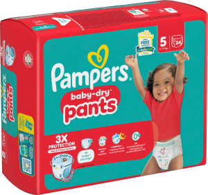 Pampers Baby Dry Pants Windeln Gr.5 Junior 11-17kg Single Pack 24ST