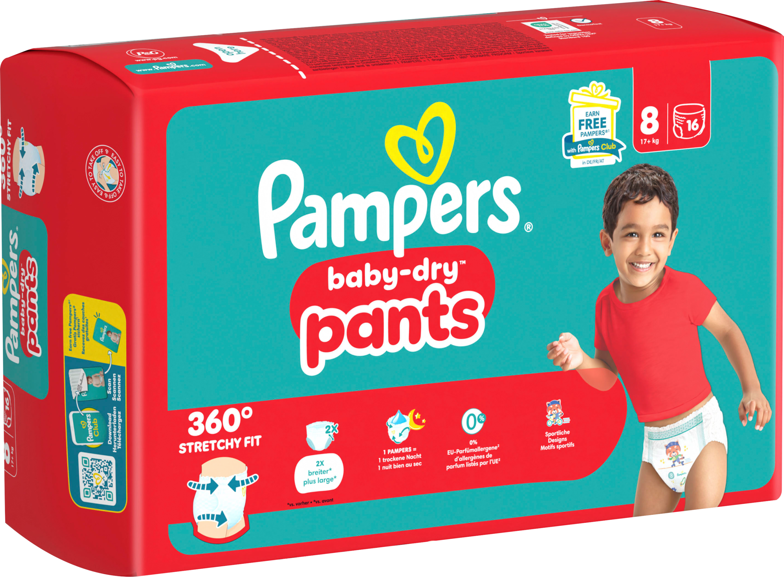 Pampers Baby Dry Pants Windeln Gr.8 +17kg Single Pack 16ST