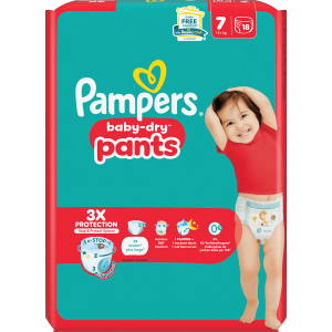 Pampers Baby Dry Pants Windeln Gr.7 Extra Large +15kg Single Pack 18ST