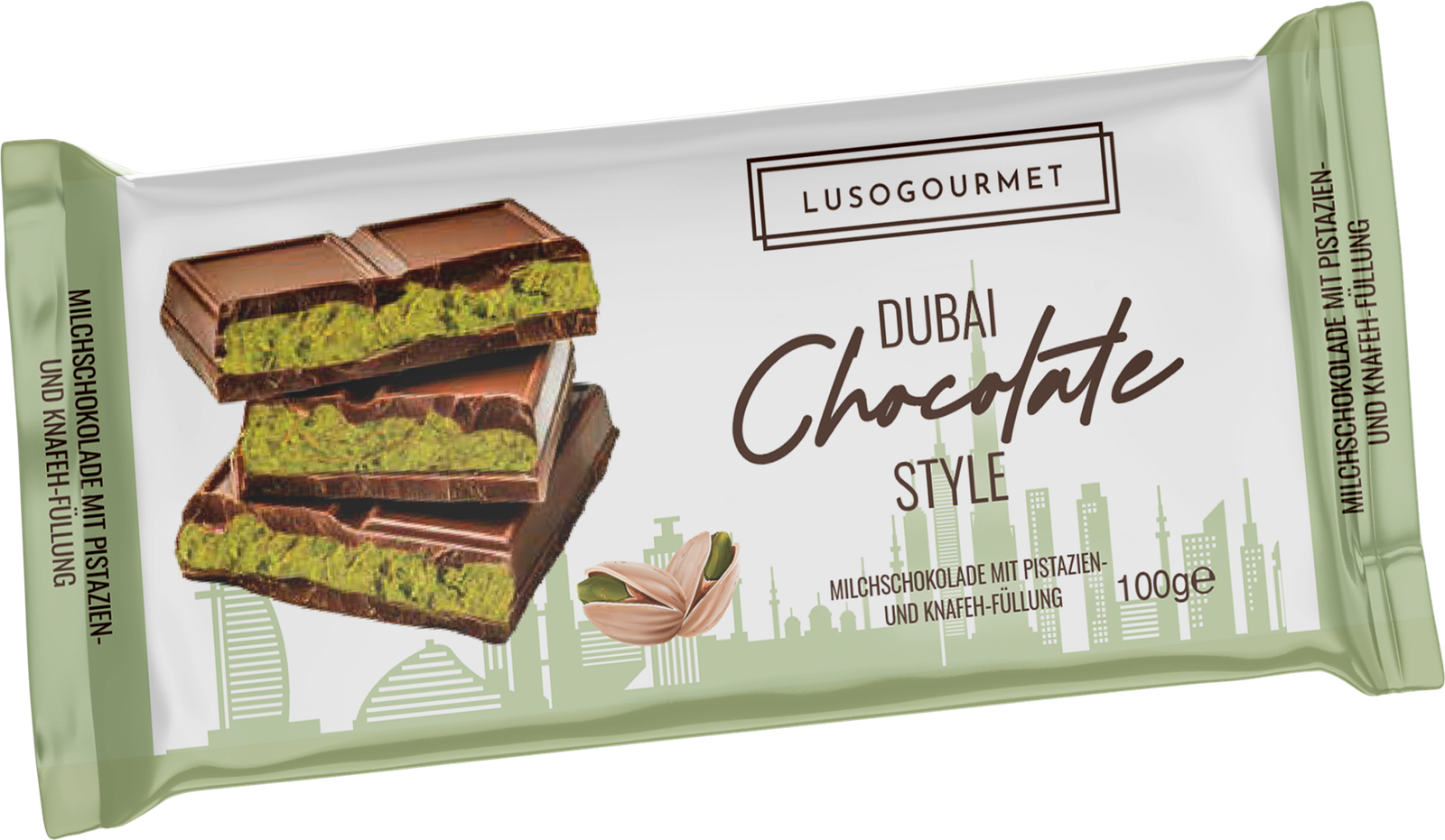 Lusogourmet Dubai Chocolate Style Pistazie 100g