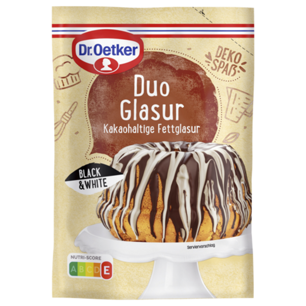 Dr.Oetker Duo Glasur Black & White 125g