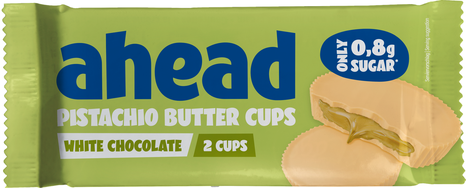 Ahead Pistachio Butter Cup White Chocolate 34g