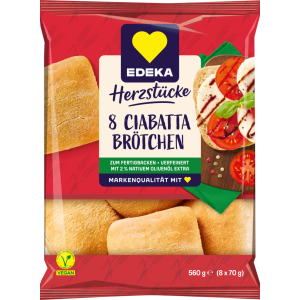 EDEKA Herzstücke Ciabattabrötchen 8ST 560g