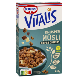 Dr.Oetker Vitalis Vegan Knusper Triple Chunks 410g