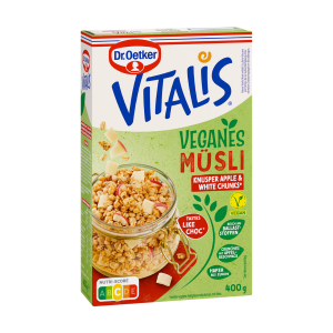 Dr.Oetker Vitalis Vegan Knusper Apple White Chunks 400g