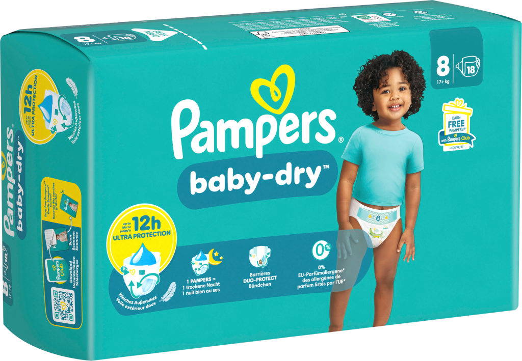 Pampers Baby Dry Windeln Extra Large 17+kg Single Pack Gr.8 18ST