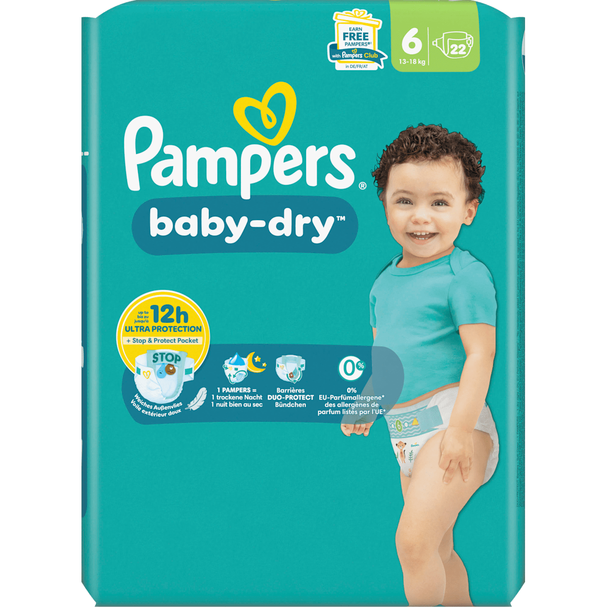 Pampers Baby Dry Windeln Extra Large 13-18kg Single Pack Gr.6 22ST