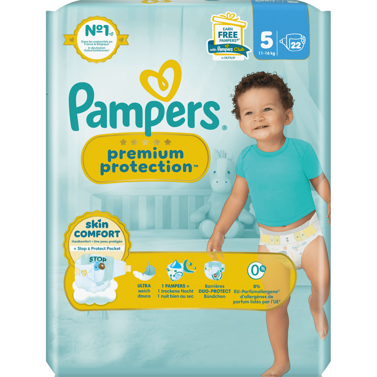 Pampers Premium Protection Windeln Junior 11-16kg Gr.5 Single Pack 22ST