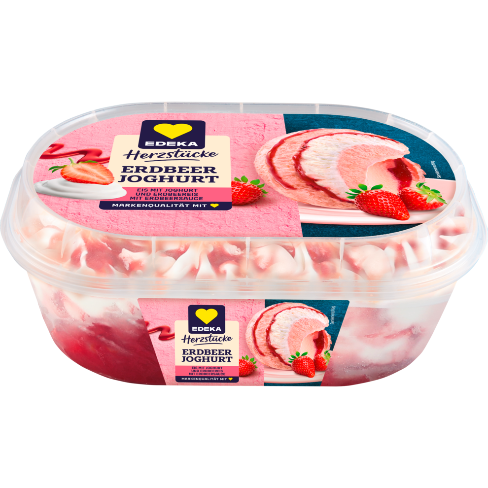 EDEKA Herzstücke Erdbeer-Joghurt 900ml