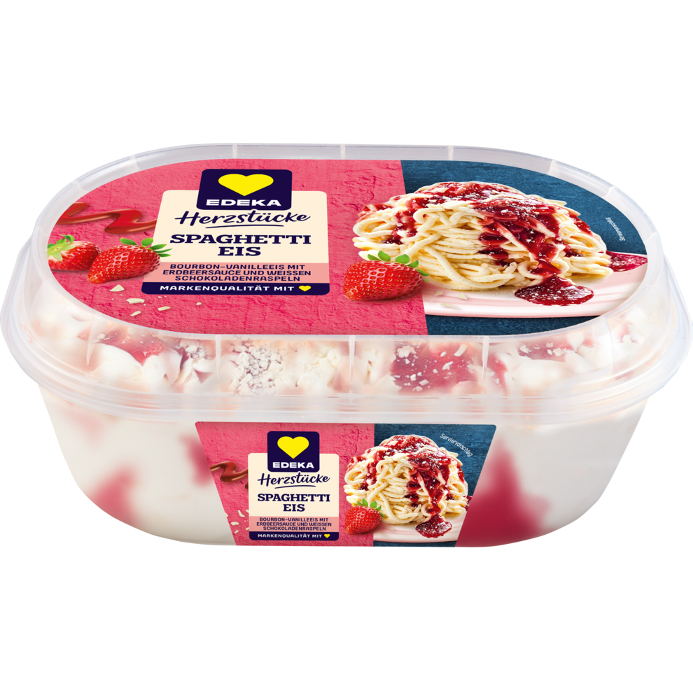 EDEKA Herzstücke Spaghetti-Eis 900ml