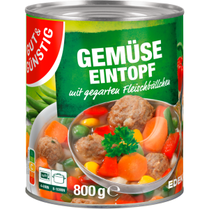 GUT&GÜNSTIG Gemüsetopf mit Fleischbällchen 800g