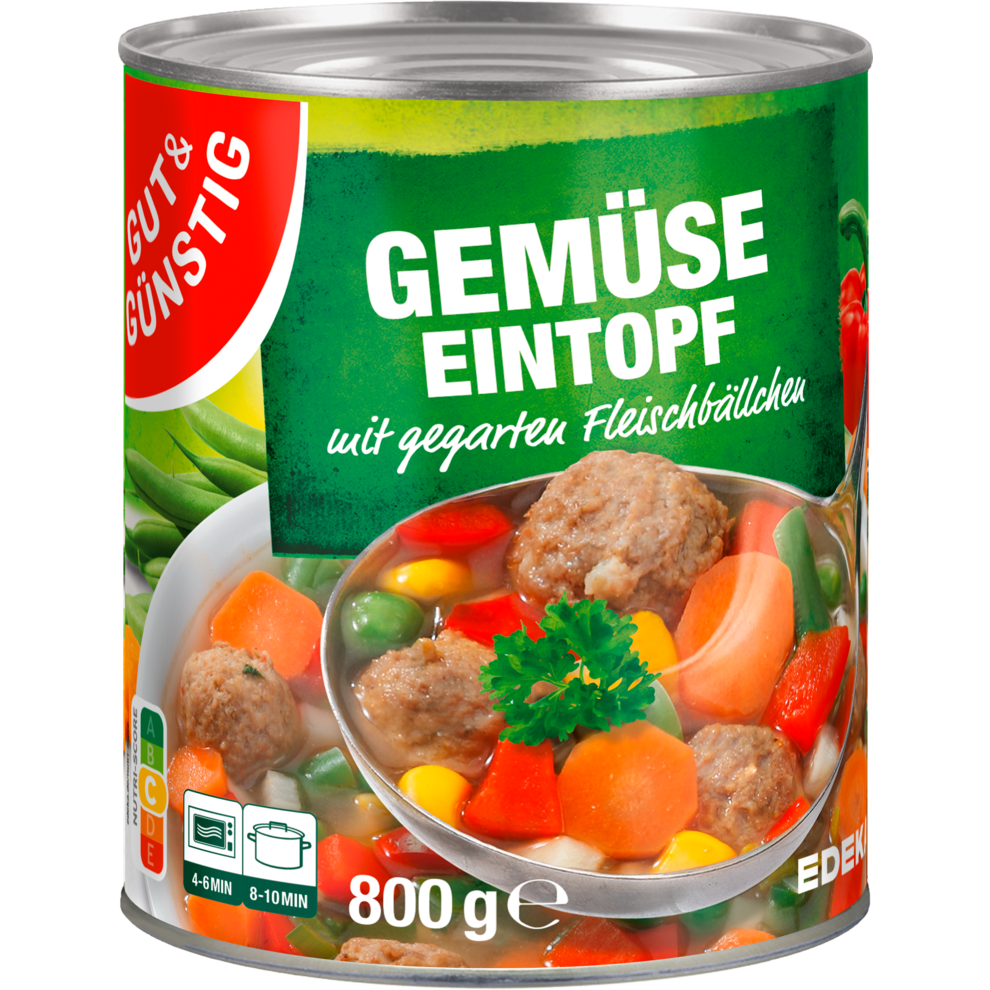 GUT&GÜNSTIG Gemüsetopf mit Fleischbällchen 800g