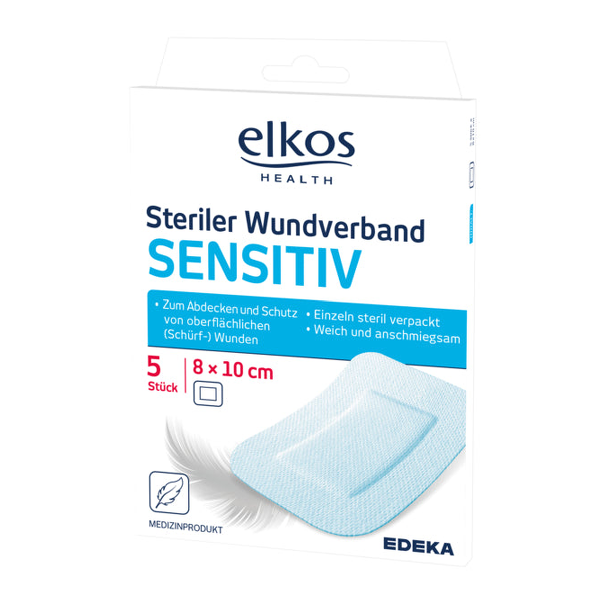 EDEKA elkos Health steriler Wundverband Sensitiv 5ST