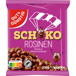 GUT&GÜNSTIG Schokolierte Rosinen 200g