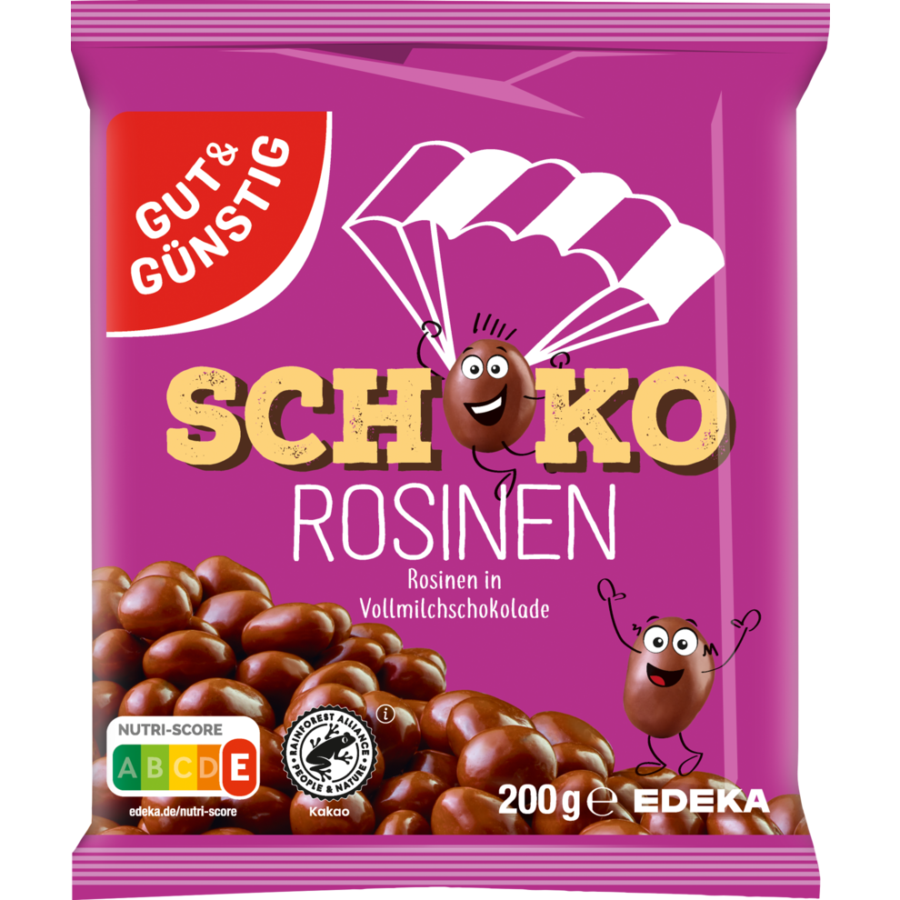GUT&GÜNSTIG Schokolierte Rosinen 200g