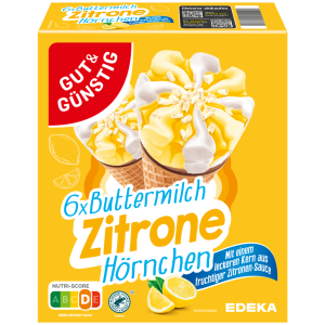 GUT&GÜNSTIG Buttermilch Zitrone Hörnchen 6x120ml