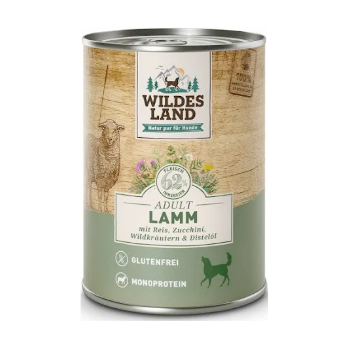 Wildes Land Lamm mit Reis Zucchini Wildkräutern 400g
