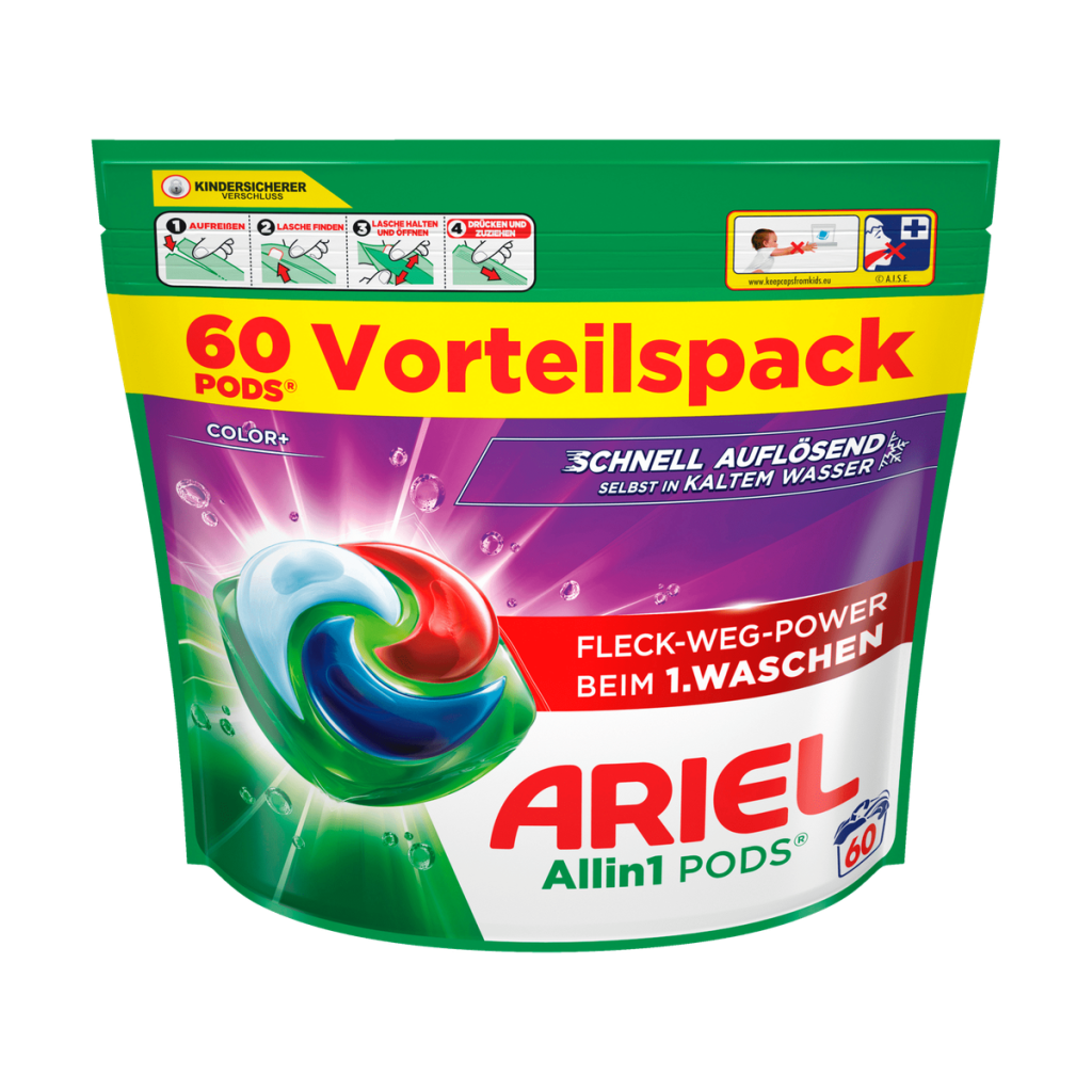 Ariel Colorwaschmittel Flüssig All-in-1 Pods Color 60WL 1194g