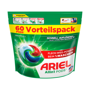 Ariel Vollwaschmittel Flüssig All-in-1 Pods Universal 60WL 1266g