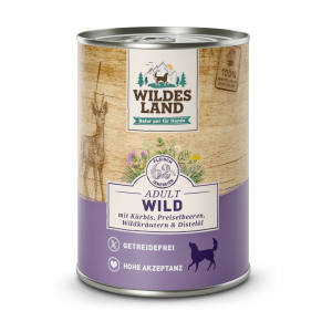 Wildes Land Hund Nassfutter Wild mit Kürbis 400g
