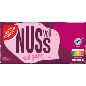 GUT&GÜNSTIG Edel Zartbitter ganze Haselnuss 100g