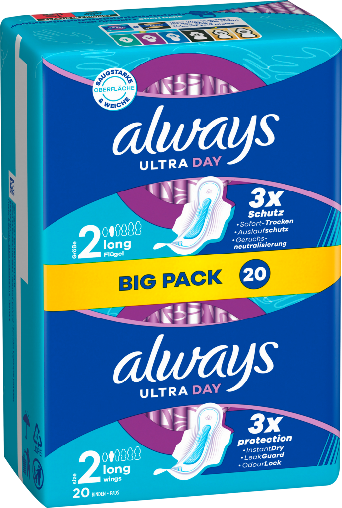 Always Ultra Damenbinden Long mit Flügeln Big Pack 20ST