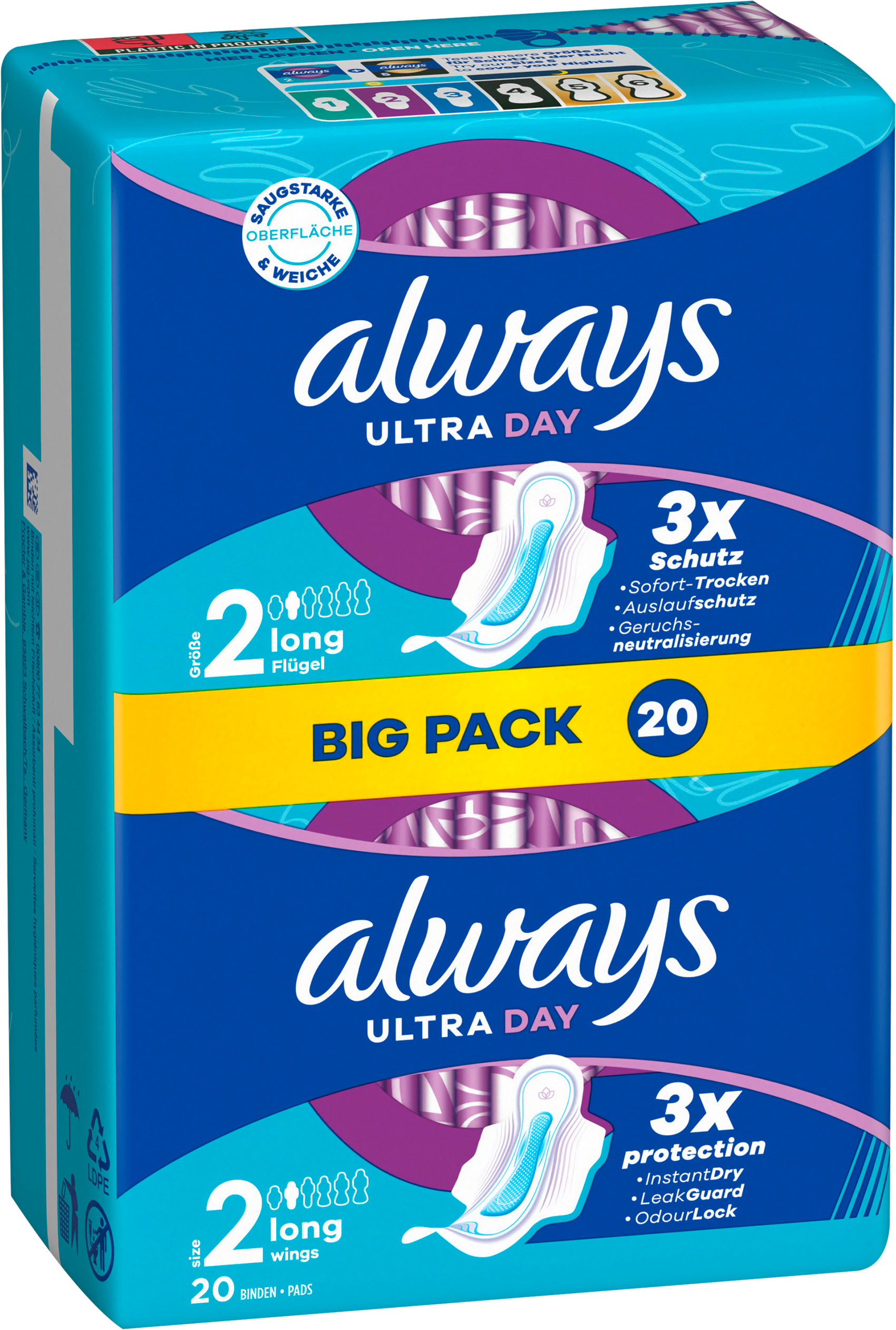 Always Ultra Damenbinden Long mit Flügeln Big Pack 20ST