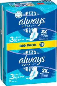 Always Ultra Damenbinden Long mit Flügeln Big Pack 18ST