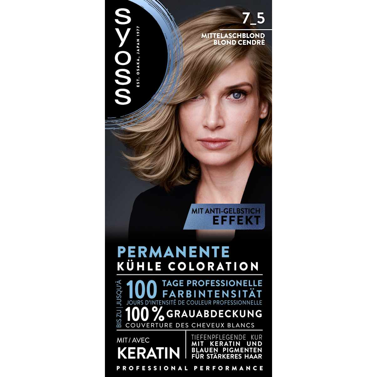 Syoss Coloration Natürliches Mittelaschblond 7-5