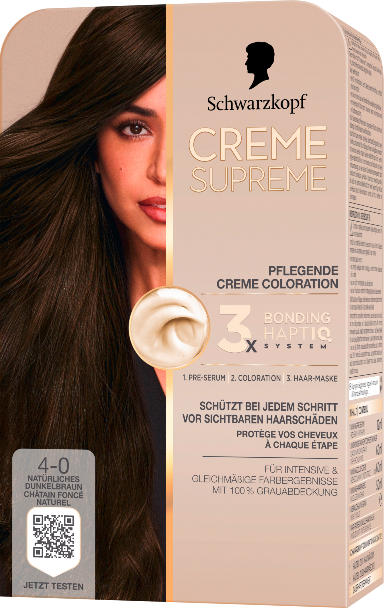 Creme Supreme Haarfarbe Natürliches Dunkelbraun 4-0