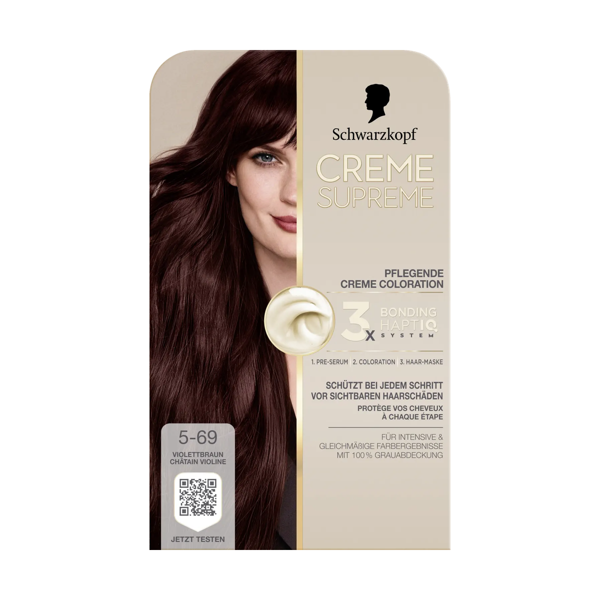 Creme Supreme Haarfarbe Violettbraun 5-69
