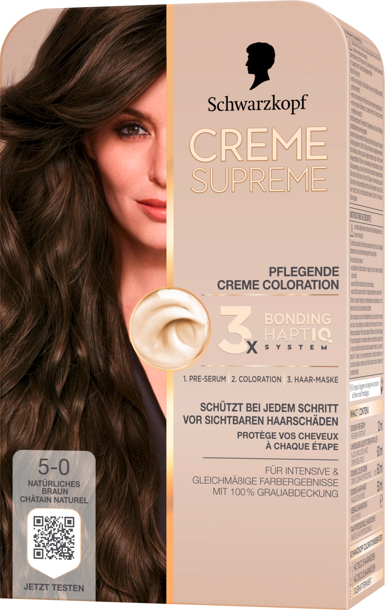 Creme Supreme Haarfarbe Natürliches Braun 5-0