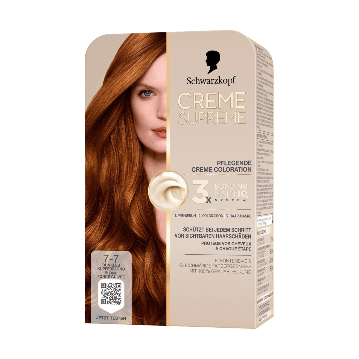 Creme Supreme Haarfarbe Dunkles Kupferblond 7-7