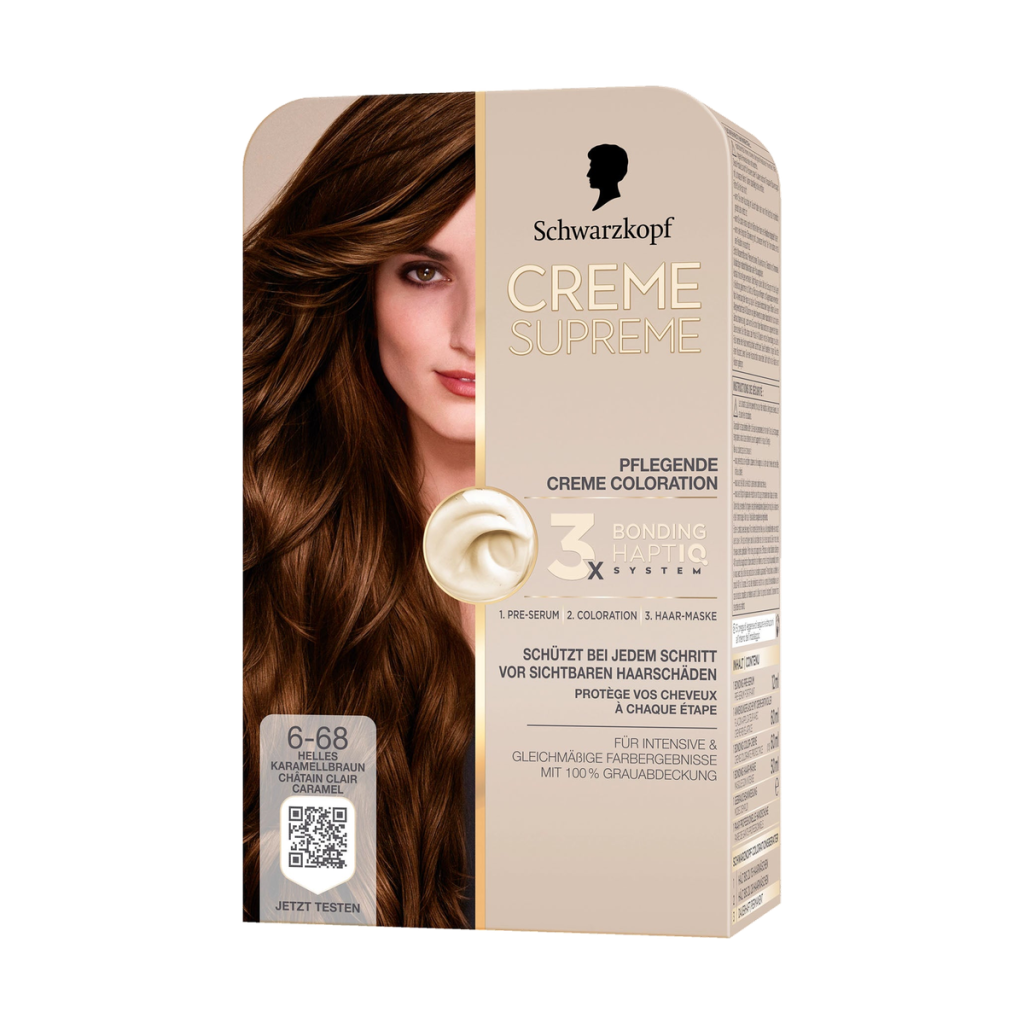 Creme Supreme Haarfarbe Helles Karamellbraun 6-68